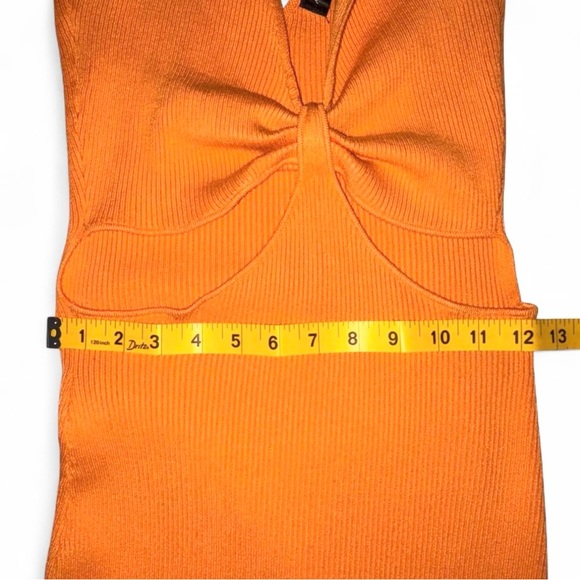 Say What? Orange Twist-Front Midi Dress - Picture 6 of 7